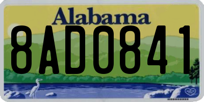 AL license plate 8AD0841