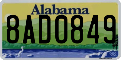 AL license plate 8AD0849