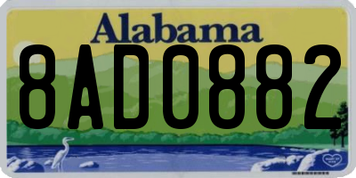 AL license plate 8AD0882
