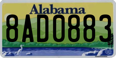 AL license plate 8AD0883