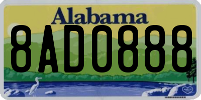 AL license plate 8AD0888