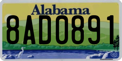 AL license plate 8AD0891