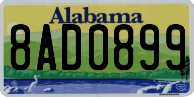 AL license plate 8AD0899
