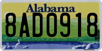 AL license plate 8AD0918