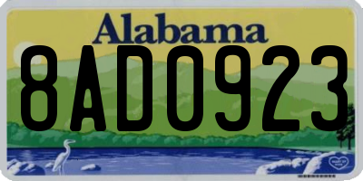 AL license plate 8AD0923