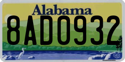 AL license plate 8AD0932