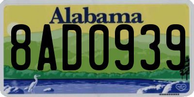 AL license plate 8AD0939