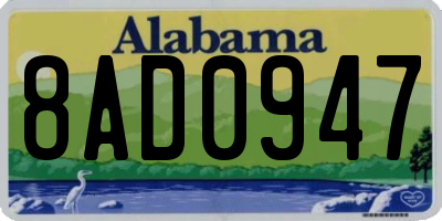 AL license plate 8AD0947