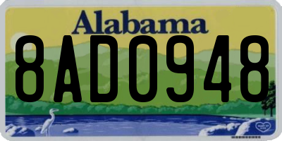 AL license plate 8AD0948