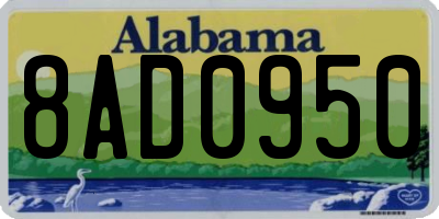 AL license plate 8AD0950