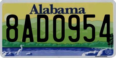 AL license plate 8AD0954