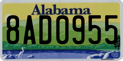 AL license plate 8AD0955