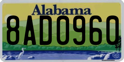 AL license plate 8AD0960