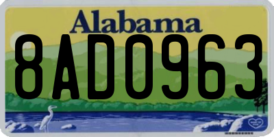 AL license plate 8AD0963