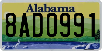AL license plate 8AD0991