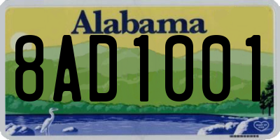 AL license plate 8AD1001