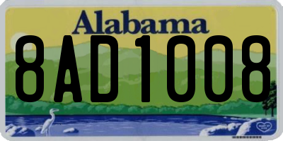 AL license plate 8AD1008