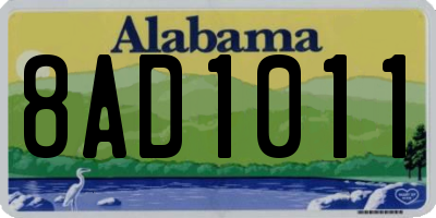 AL license plate 8AD1011