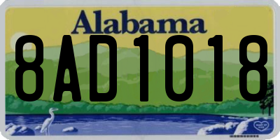 AL license plate 8AD1018