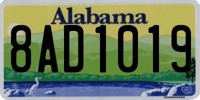 AL license plate 8AD1019