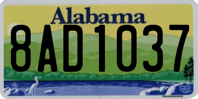 AL license plate 8AD1037