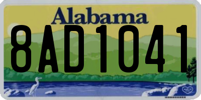 AL license plate 8AD1041