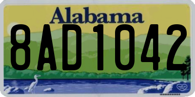 AL license plate 8AD1042