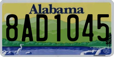 AL license plate 8AD1045