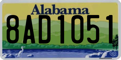 AL license plate 8AD1051