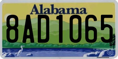 AL license plate 8AD1065