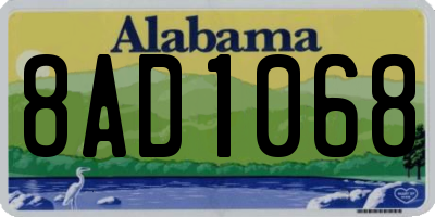AL license plate 8AD1068