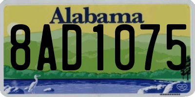 AL license plate 8AD1075