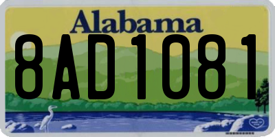 AL license plate 8AD1081