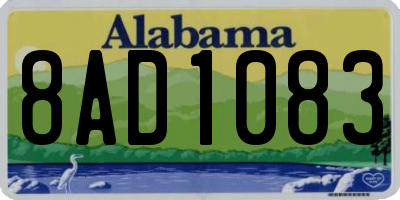 AL license plate 8AD1083