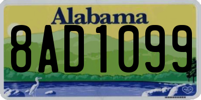 AL license plate 8AD1099