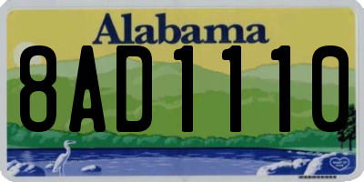 AL license plate 8AD1110