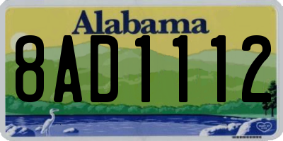 AL license plate 8AD1112