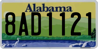 AL license plate 8AD1121