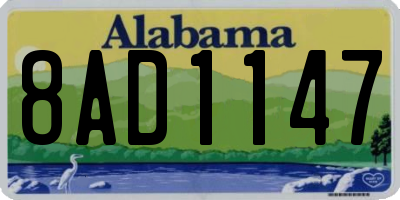 AL license plate 8AD1147