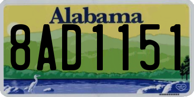 AL license plate 8AD1151