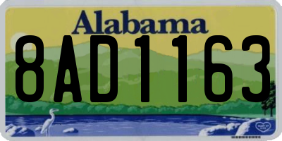AL license plate 8AD1163