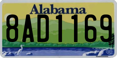 AL license plate 8AD1169