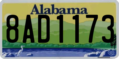 AL license plate 8AD1173