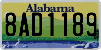 AL license plate 8AD1189