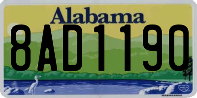AL license plate 8AD1190