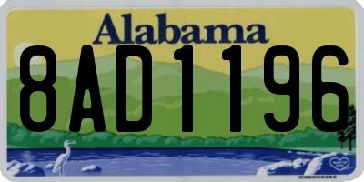 AL license plate 8AD1196