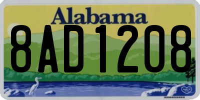AL license plate 8AD1208
