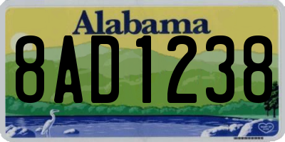 AL license plate 8AD1238