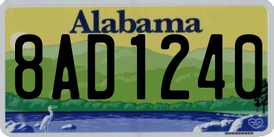 AL license plate 8AD1240