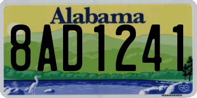 AL license plate 8AD1241
